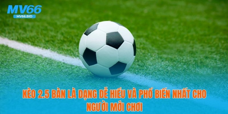 Kèo 2.5 bàn là dạng dễ hiểu và phổ biến nhất cho người mới chơi